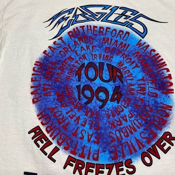 Vintage 1994 Eagles When Hell Freezes Over Tour Shirt Size XL Band Music - Picture 10 of 10
